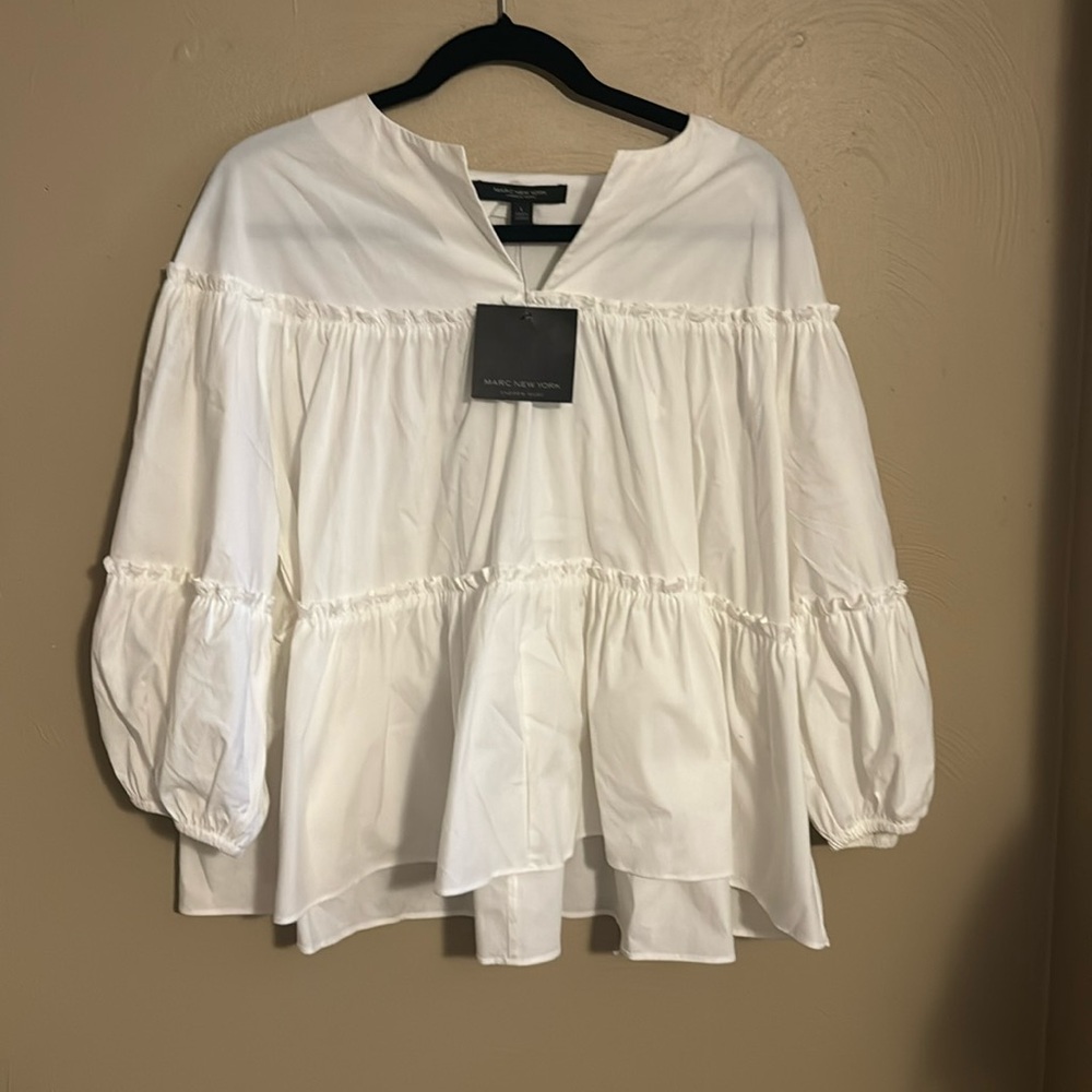 Marc New York size large women’s white blouse